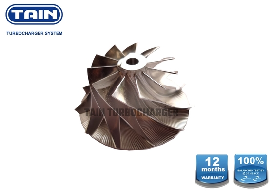 11 Blades Billet Turbo Compressor Wheel Upgrade Untuk BMW / VW / Audi / Vauxhall